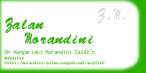 zalan morandini business card